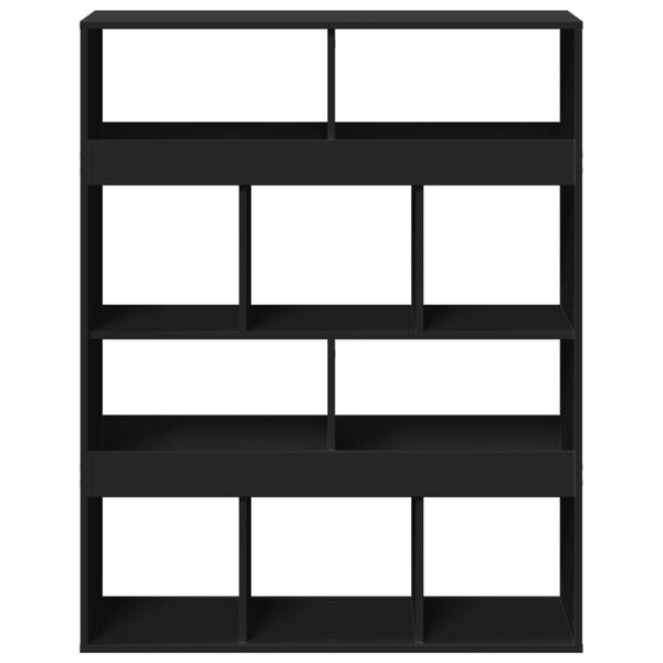 vidaXL Bookcase Black 100x33x125.5 cm Engineered Wood