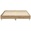 vidaXL Bed Frame No Mattress Artisan Oak 150x200 cm King Size Engineered Wood