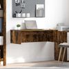 vidaXL Wall-Mounted Desk Smoked Oak 100 x 45 x 30 cm Engineered Wood