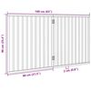 vidaXL Dog Gate Foldable 2 Panels 160 cm Poplar Wood