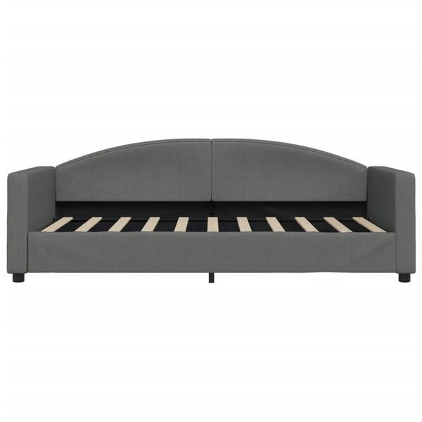 vidaXL Day Bed without Mattress Dark Grey 90x190 cm Single Fabric