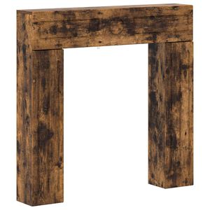 vidaXL Fireplace Surround Smoked Oak 102 x 18 x 100.5 cm