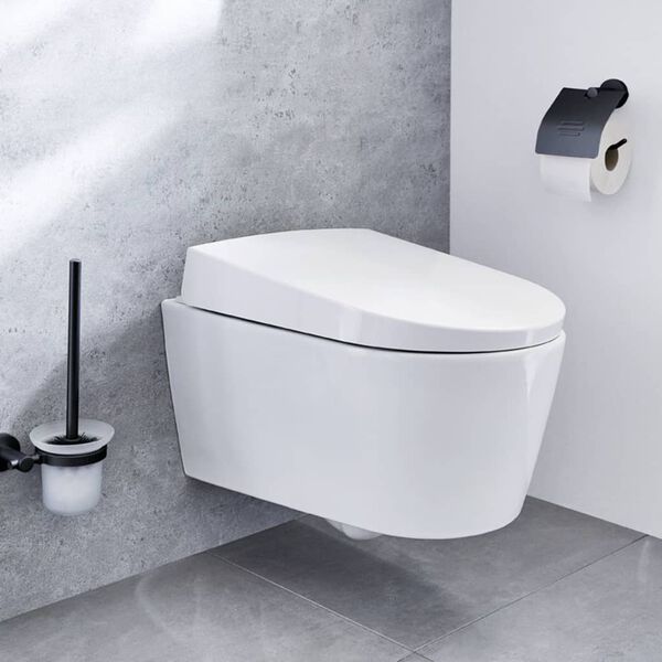 Kleine Wolke Roll Holder with Lid Apollo Nero Black