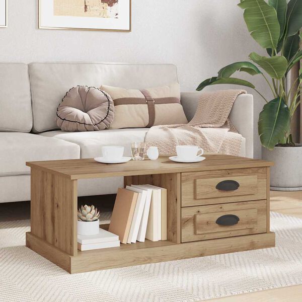 vidaXL Coffee Table Artisan Oak 90 x 50 x 35 cm Engineered Wood