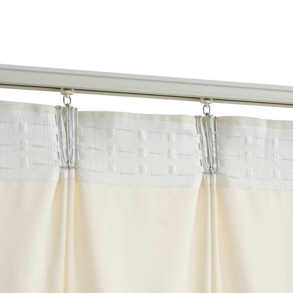 vidaXL Blackout Curtain with Hooks Velvet Cream 290x245 cm