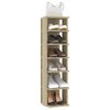 vidaXL Shoe Cabinets 2 pcs Sonoma Oak 27.5x27x102 cm