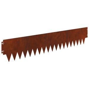 vidaXL Lawn Edging 10 pcs 103 x 20 cm Steel Rusty