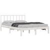 vidaXL Bed Frame without Mattress White Solid Wood Pine 120x190 cm Small Double