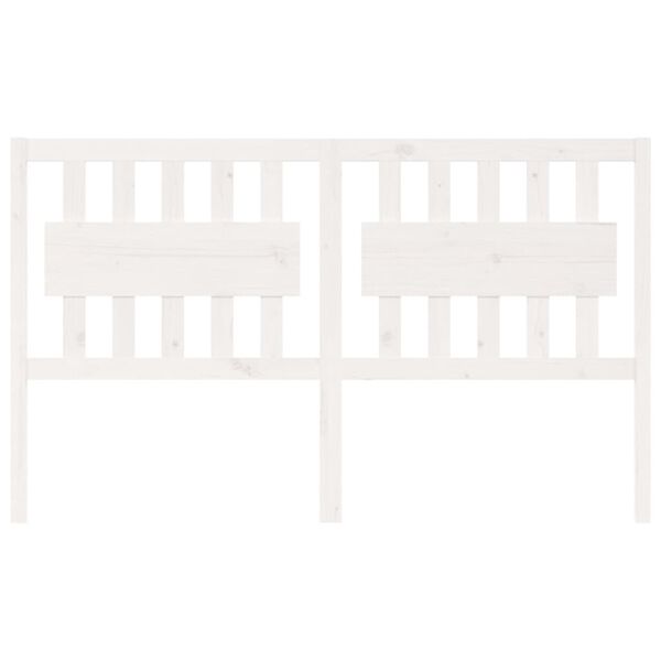 vidaXL Bed Headboard White 165.5x4x100 cm Solid Wood Pine