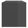 vidaXL Shoe Storage Bench High Gloss Grey 105x35x35 cm Engineered Wood