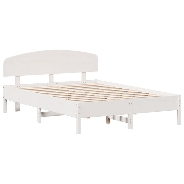 vidaXL Bed Frame without Mattress White 120x200 cm Solid Wood Pine
