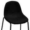 vidaXL Bar Stools 4 pcs Black Fabric