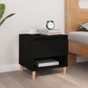 vidaXL Bedside Table Black 50x46x50 Engineered Wood