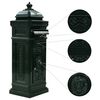 vidaXL Pillar Letterbox Aluminium Vintage Style Rustproof Green