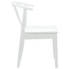 vidaXL Dining Chair 2 pcs White Solid Rubberwood