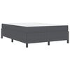 vidaXL Bed Frame with Mattress Dark Grey 140 x 200 cm Fabric