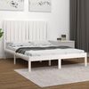 vidaXL Bed Frame without Mattress White 120x190 cm Small Double Solid Wood