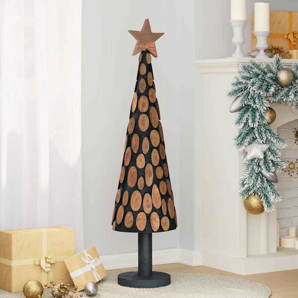 vidaXL Christmas Tree with Stand Brown 120 cm Solid teak wood