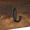 vidaXL Wall-Mounted Coat Rack with Shelf Smoked oak 75 x 16 x 26 cm