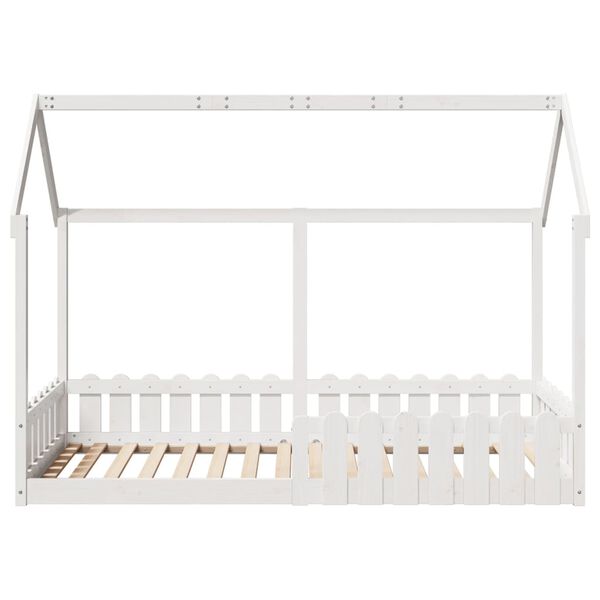 vidaXL Kids' House Bed Frame without Mattress White 90x200 cm