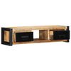 vidaXL TV Cabinet 100x30x25 cm Solid Rough Wood Mango