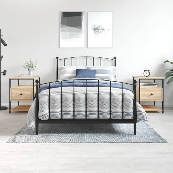 vidaXL Bedside Cabinets 2 pcs Sonoma Oak 40x42x56 cm Engineered Wood