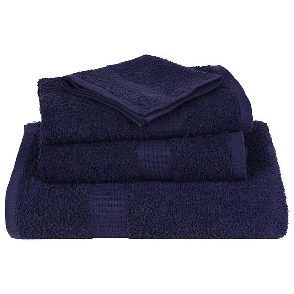 vidaXL Sauna Towels "FROGN" 2 pcs Navy Blue 80x200 cm 360 gsm
