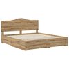 vidaXL Bed Frame with Drawer Artisan Oak 180 x 200 cm Engineered Wood
