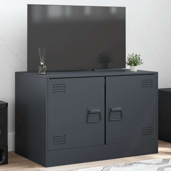 vidaXL TV Cabinet Anthracite 67x39x44 cm Steel
