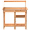 vidaXL Potting Bench with Shelves Brown Solid Wood Fir