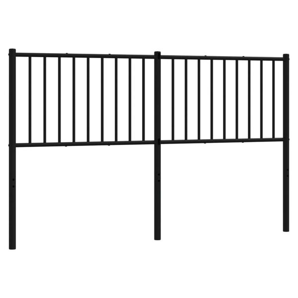 vidaXL Metal Replace Headboard Black 160 cm