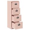 vidaXL File Cabinet Pink 45.5 x 42 x 139 cm Cold-Rolled Steel