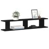 vidaXL Wall Shelves 2 pcs Black Oak 105x18x20 cm Engineered Wood