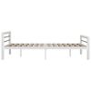 vidaXL Bed Frame without Mattress White and Black Metal 180x200 cm Super King