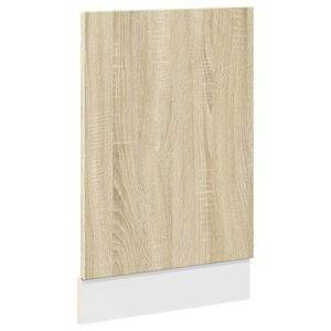 vidaXL Dishwasher Panel Sonoma Oak 45x3x67 cm Engineered Wood