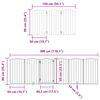 vidaXL Dog Gate with Door Foldable 15 Panels Black 750 cm Poplar Wood