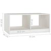 vidaXL Coffee Table White 75x50x33.5 cm Solid Pinewood