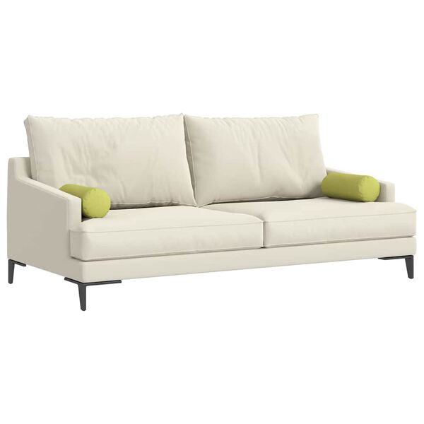 vidaXL Bolster Pillows 2 pcs Light Green Ø 15 x 40 cm Fabric