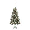 vidaXL Artificial Pre-lit Christmas Tree with Ball Set&Pine Cones 150 cm