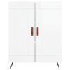 vidaXL Highboard High Gloss White 69.5x34x180 cm Engineered Wood