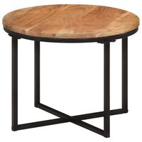 vidaXL Coffee Table 45x45x35 cm Solid Wood Acacia and Iron