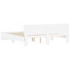 vidaXL Bed Frame with LED without Mattress White 200x200 cm