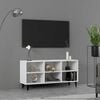 vidaXL TV Cabinet with Metal Legs White 103.5x30x50 cm