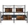 vidaXL Bed Frame without Mattress Smoked Oak 140x190 cm Engineered Wood