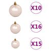 vidaXL Artificial Hinged Christmas Tree 300 LEDs & Ball Set 210 cm