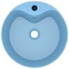 vidaXL Luxury Wash Basin with Overflow Matt Light Blue 36x13 cm Ceramic