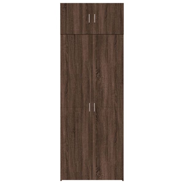 vidaXL Storage Cabinet Brown Oak 80x42.5x225 cm Engineered Wood