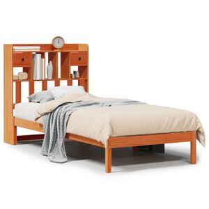 vidaXL Bookcase Bed without Mattress Wax Brown 75x190 cm