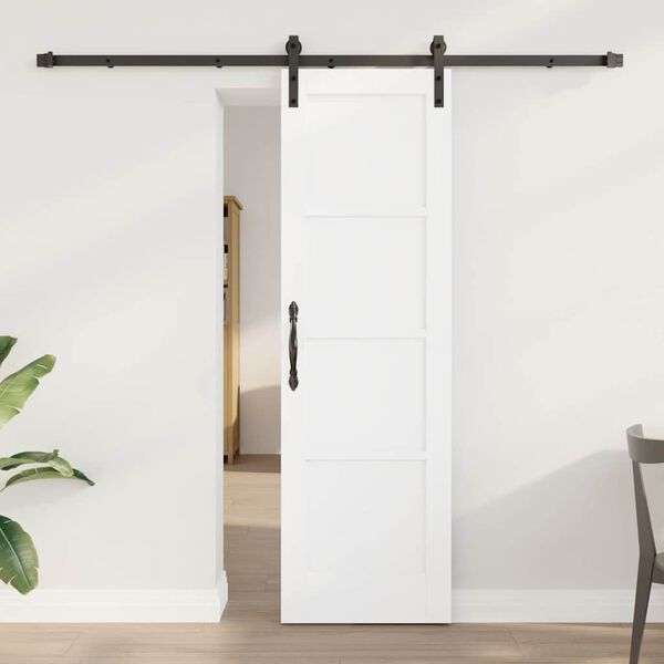 vidaXL Sliding Door White 61 x 198.5 cm Solid Pine Wood