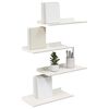vidaXL Floating Shelf Wall-mounted 4 pcs White 40 x 18 x 2.5 cm Steel